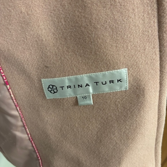 Trina Turk pink wool pea coat size 10 - Picture 10 of 10